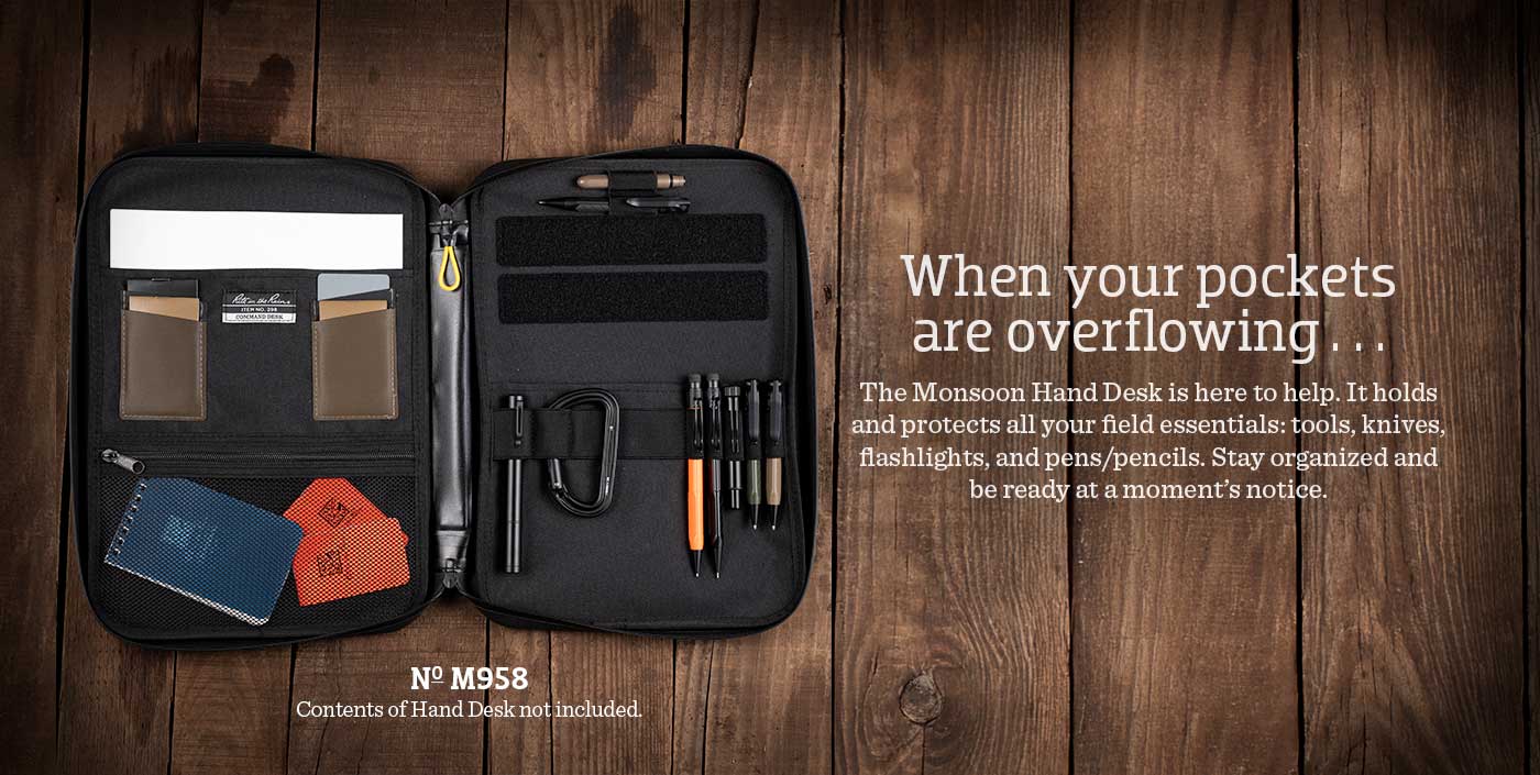 Pocket organizer protect and organizes your essential field tools.