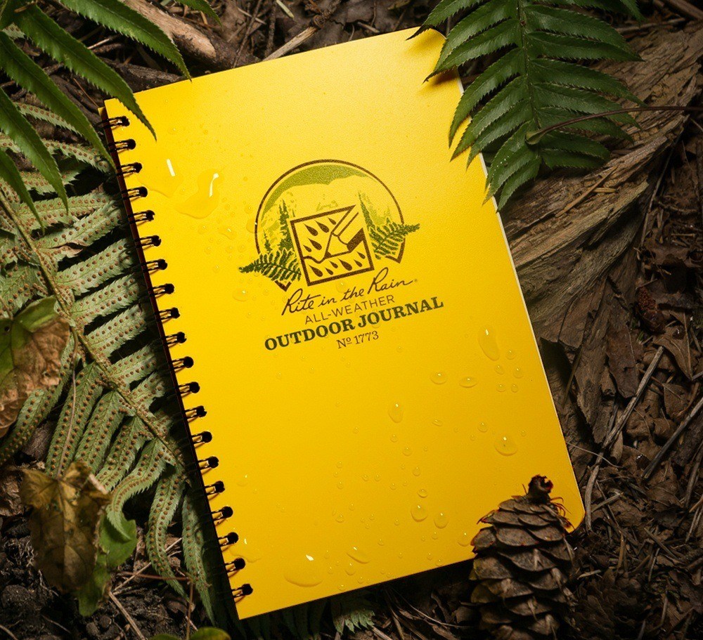 Wet Outdoor journal on ferns.