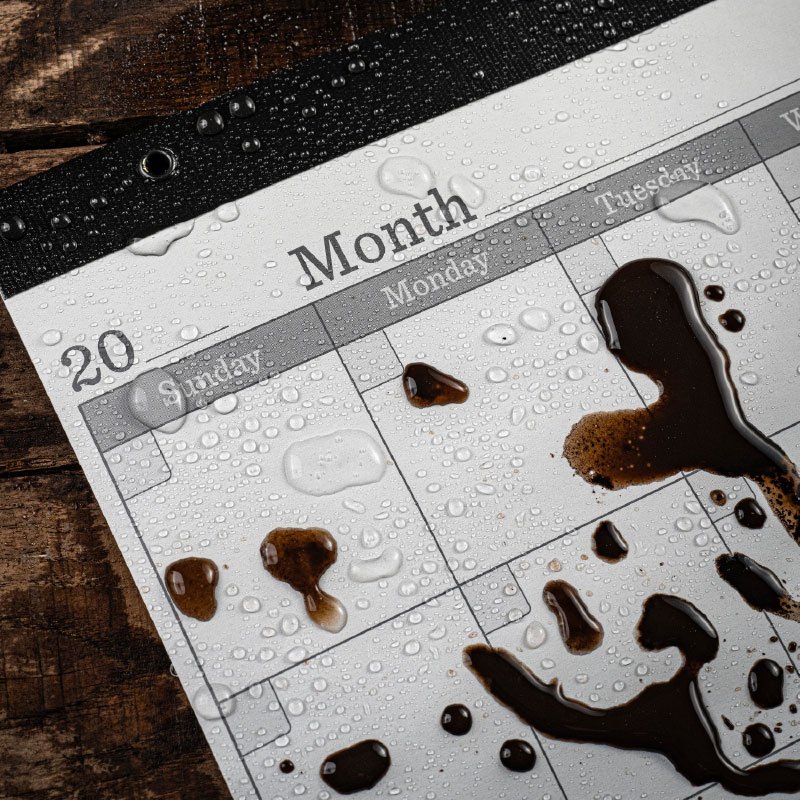 Mud on a calendar.