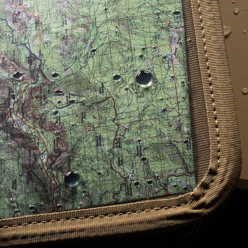 Map underneath wet sheet protector.
