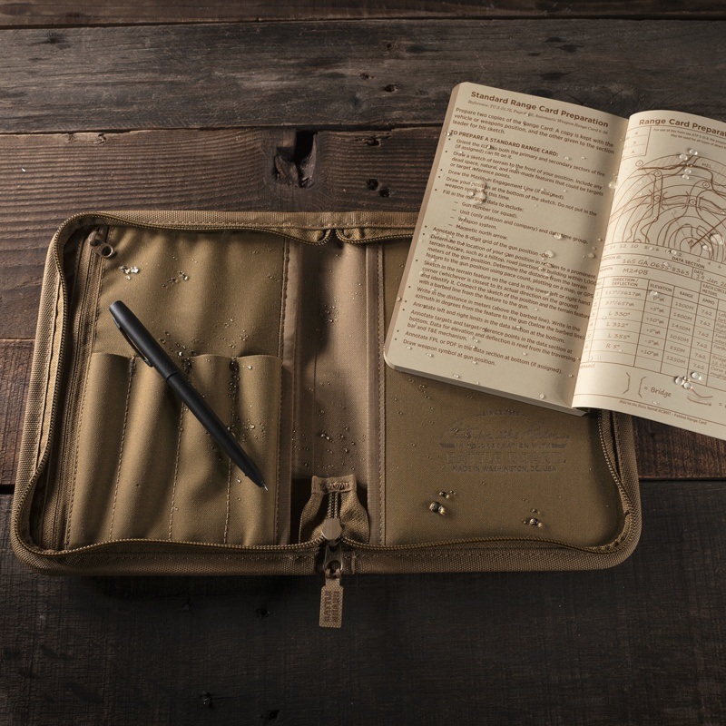 Open Land NAV Cover with weatherproof pen, and tactical field book.