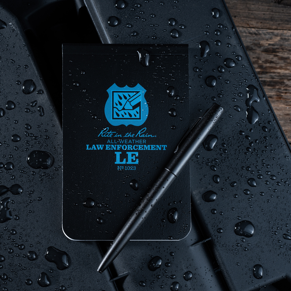 Wet Law enforcement notebook and all weather pen